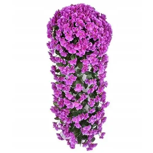 2x Sztuczny Kwiat Balkon Pelargonia fiolet jasny