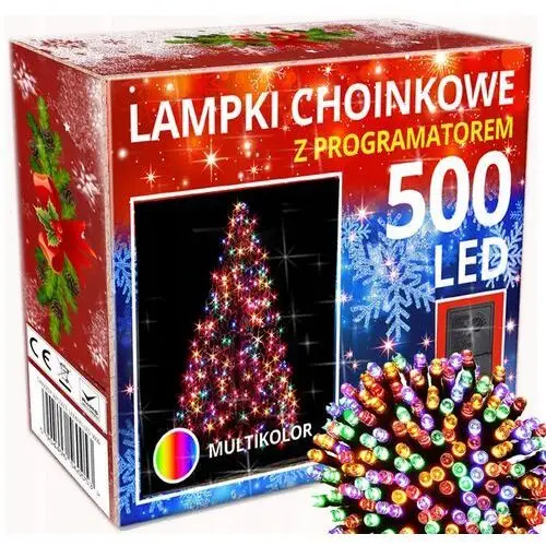 500 Led Lampki Choinkowe sznur na choinkę Zew/wew Multikolor