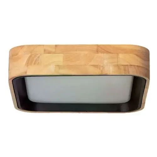 Plafon led mazza 16w kwadratowy naturalne drewno 3 barwy świecenia cct 37cm abr-plkdm-15w-cct Abruzzo