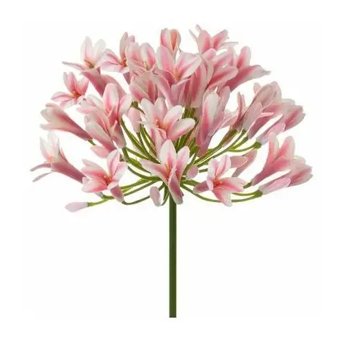 AGAPANT sztuczny kwiat dekoracyjny z płatkami z jedwabistej tkaniny 76 cm jasnoróżowy