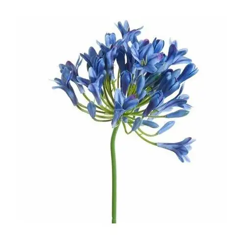 AGAPANT sztuczny kwiat dekoracyjny z płatkami z jedwabistej tkaniny 76 cm niebieski
