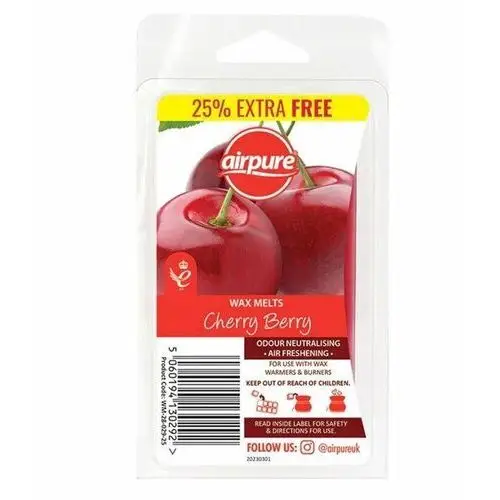 Airpure wosk zapachowy do kominka Cherry Berry 86g