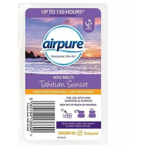 Airpure wosk zapachowy do kominka Tahitian Sunset 86g