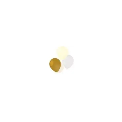 Amscan 8 balonow lateksowych gold brush 25,4 cm/10"