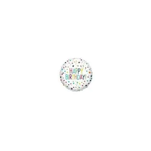 Amscan Balon foliowy confetti birthday standard 43cm