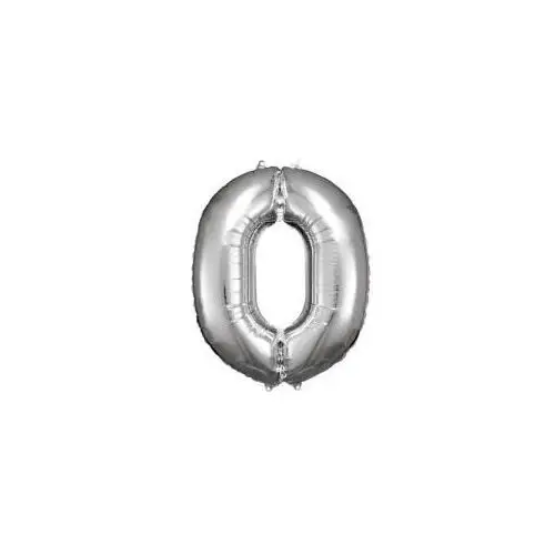 Amscan balon foliowy cyfra 0 srebrna 70x86cm