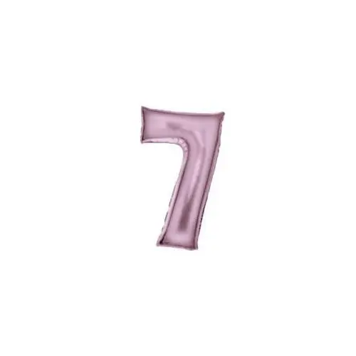 Amscan balon foliowy cyfra 7 satynowa pastelowy róż 86cm