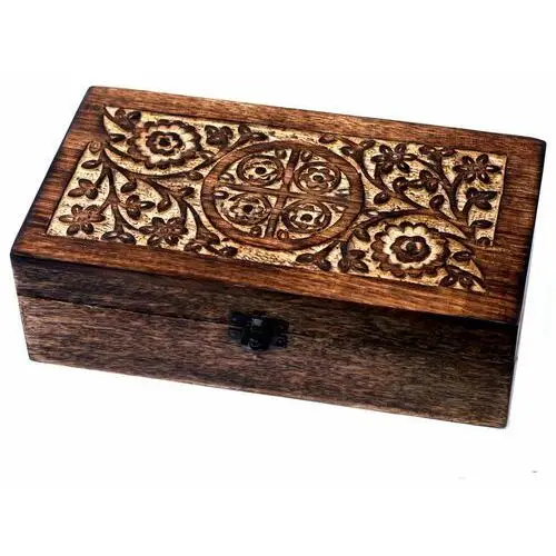 Drewniane pudełko w kwiaty na 24 olejki 10ml+ 1 olejek 100ml Ancient wisdom