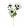 ANEMON ZAWILEC sztuczny kwiat dekoracyjny z płatkami z jedwabistej tkaniny 56 cm biały,zielony Sklep on-line