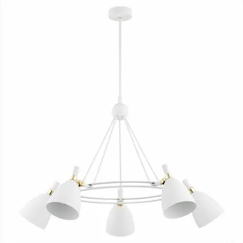 Żyrandol charlotte 2117 5xgu10 led ar111 biały/mosiądz Argon