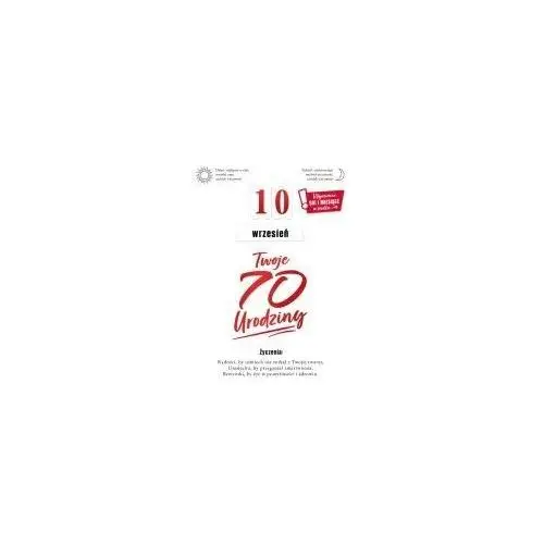 Armin Style Karnet Urodziny 70 wymienne cyfry