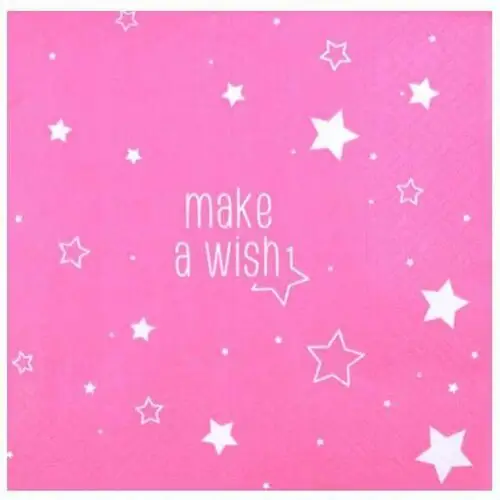 Serwetki różowe Make a wish - 33 cm - 20 szt 3