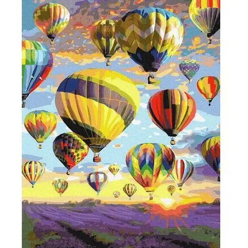 40x50cm obraz do malowania po numerach na drewnianej ramie - balony w chmurach Artnapi