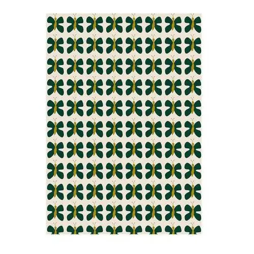 Arvidssons textil obrus fjäril mini zielony-żółty