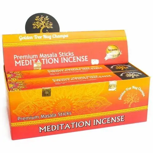 Awgifts Kadzidełka kadzidła golden tree nag champa - medytacja - 12 szt