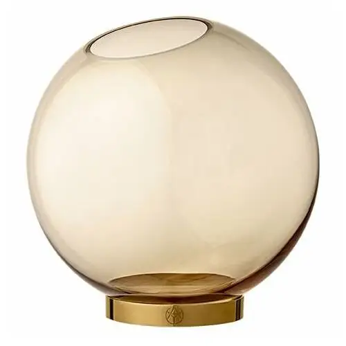 Aytm globus wazon duży bursztynowy-złoty