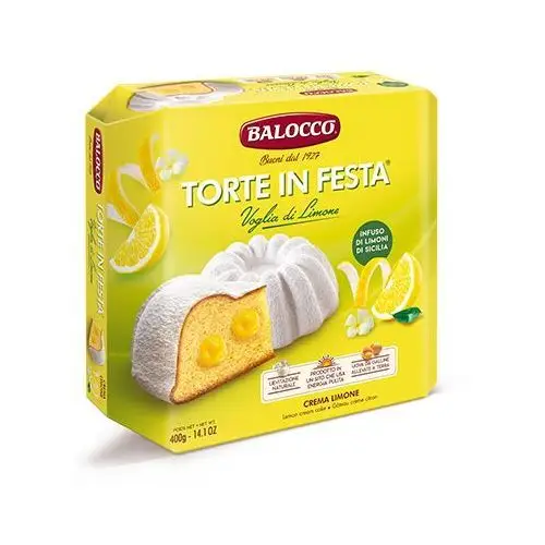 Torte in festa crema limone - wloska babka z kremem cytrynowym 400g boże narodzenie Balocco