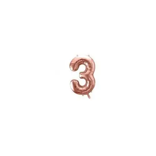 Balon foliowy 3 86 cm różowe złoto