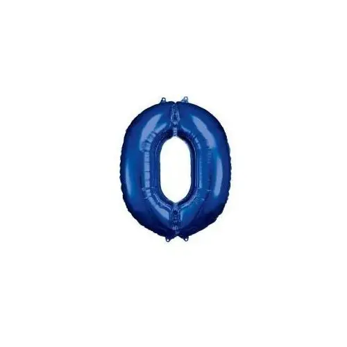 Balon foliowy cyfra 0 niebieska 70x86cm