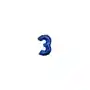 Balon foliowy cyfra 3 niebieska 58x86cm Sklep on-line