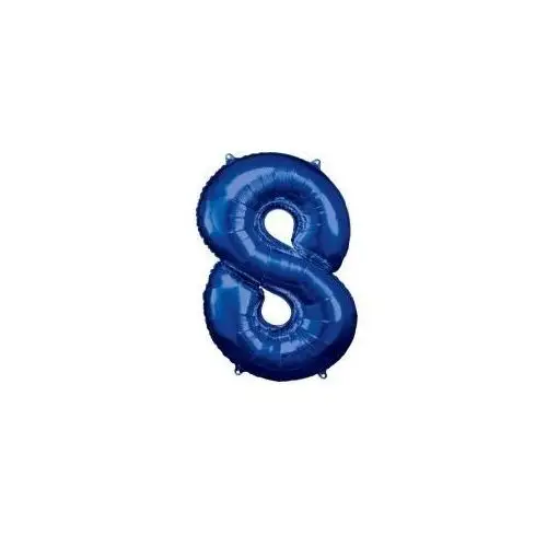 Balon foliowy cyfra 8 niebieska 57x86cm