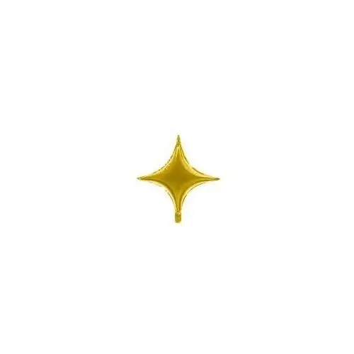 Balon foliowy Gwiazda 4-ramienna złota 45cm