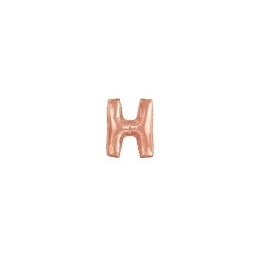 Balon foliowy litera H różowe złoto 67x86cm