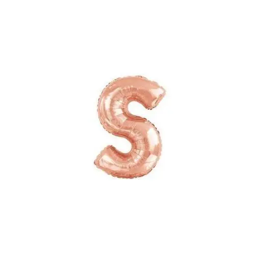 Balon foliowy litera S różowe złoto 55x86cm