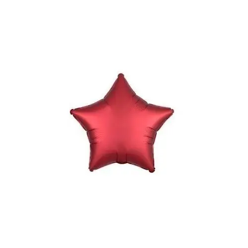 Balon foliowy Lustre Dark czerwony gwiazda 48cm