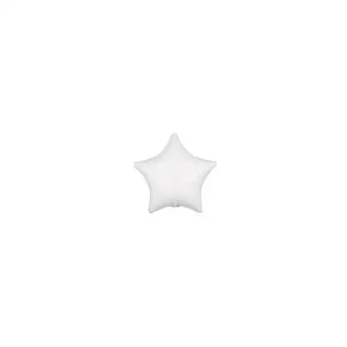 Balon foliowy metalik biały gwiazda 48cm