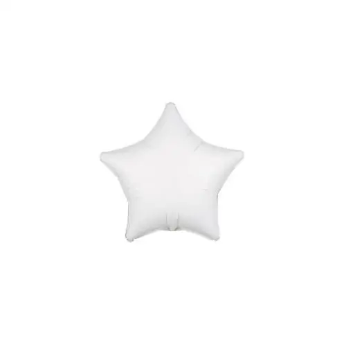 Balon foliowy metalik biały gwiazda luzem 48cm