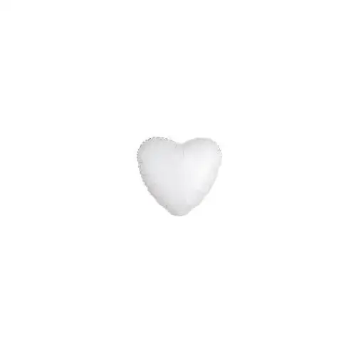 Balon foliowy metalik biały serce 43cm