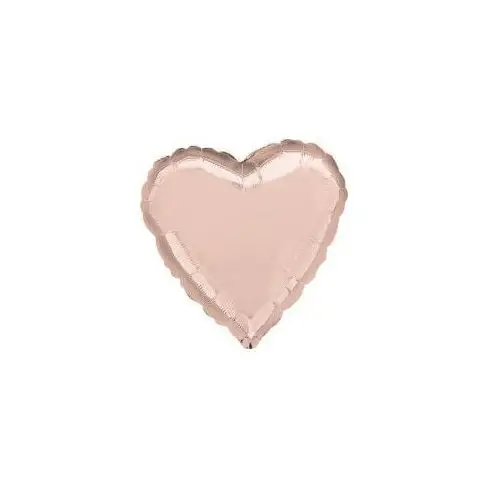 Balon foliowy metalik różowe złoto serce luzem