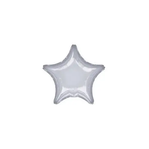 Balon foliowy metalik srebrny gwiazda luzem 48cm