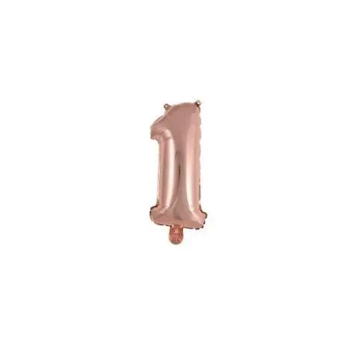 Balon foliowy mini cyfra 1 różowe złoto 19,5x40cm