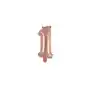 Balon foliowy mini cyfra 1 różowe złoto 19,5x40cm Sklep on-line