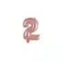 Balon foliowy mini cyfra 2 różowe złoto 37,5x40cm Sklep on-line
