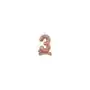Balon foliowy mini cyfra 3 na stojaku różowe złoto Sklep on-line