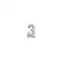 Balon foliowy mini cyfra 3 na stojaku srebrna Sklep on-line