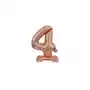 Balon foliowy mini cyfra 4 na stojaku różowe złoto Sklep on-line