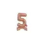 Balon foliowy mini cyfra 5 na stojaku różowe złoto Sklep on-line