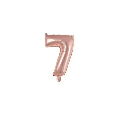 Balon foliowy mini cyfra 7 różowe złoto 30x40cm