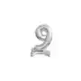 Balon foliowy mini cyfra 9 na stojaku srebrna Sklep on-line