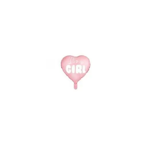 Balon foliowy Serce It's a girl 45 cm jasny róż