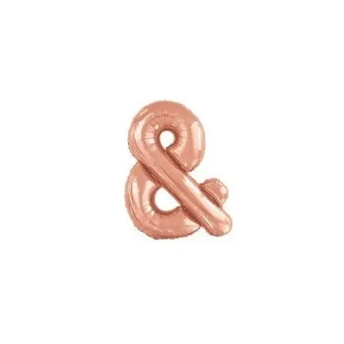 Balon foliowy znak & różowe złoto 71x86cm