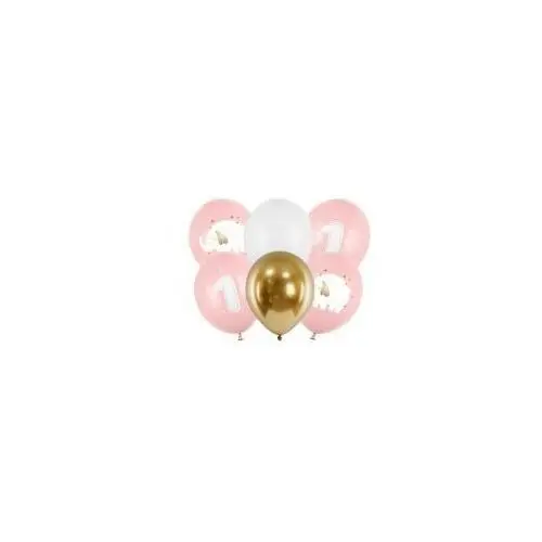Balony Roczek Baby pink 30 cm 6 szt