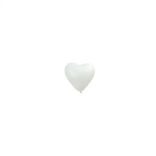 Balony serca białe 28cm 100szt