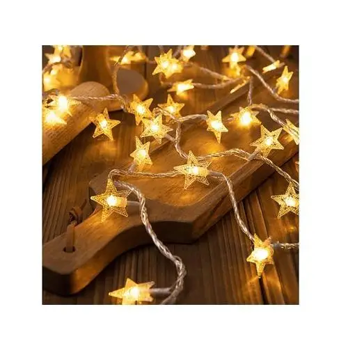 Lampki choinkowe BELINE LED Snowflake/Star 6m/40 lampek ciepły biały, EHD-LS05