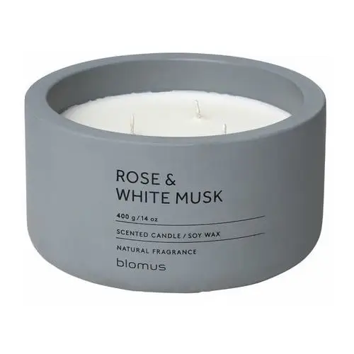 Blomus świeca zapachowa fraga 25 godz. rose & white musk-flintstone