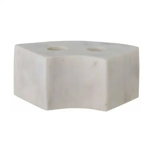 Florida świecznik 14,5x6x7,5 cm white marble Bloomingville
